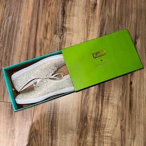 Keds x Kate Spade New York Glitter White Sneakers (Size 6 1/2)